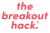 the breakout hack logo in pink text